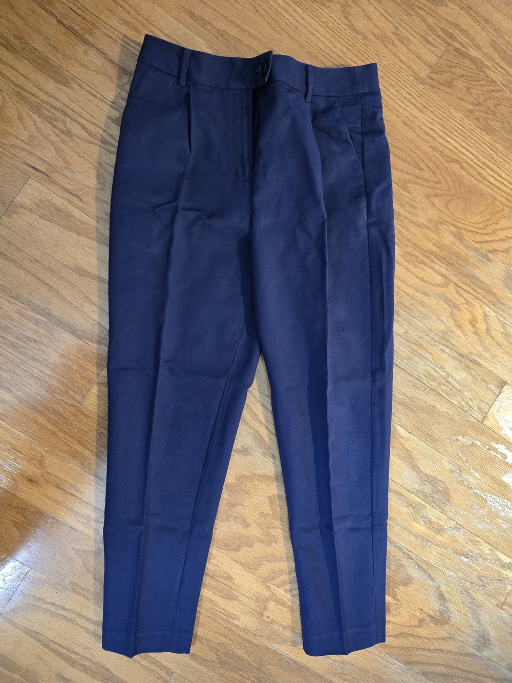 Armani Exchange Deep Blue Dress Pants with Button Waist